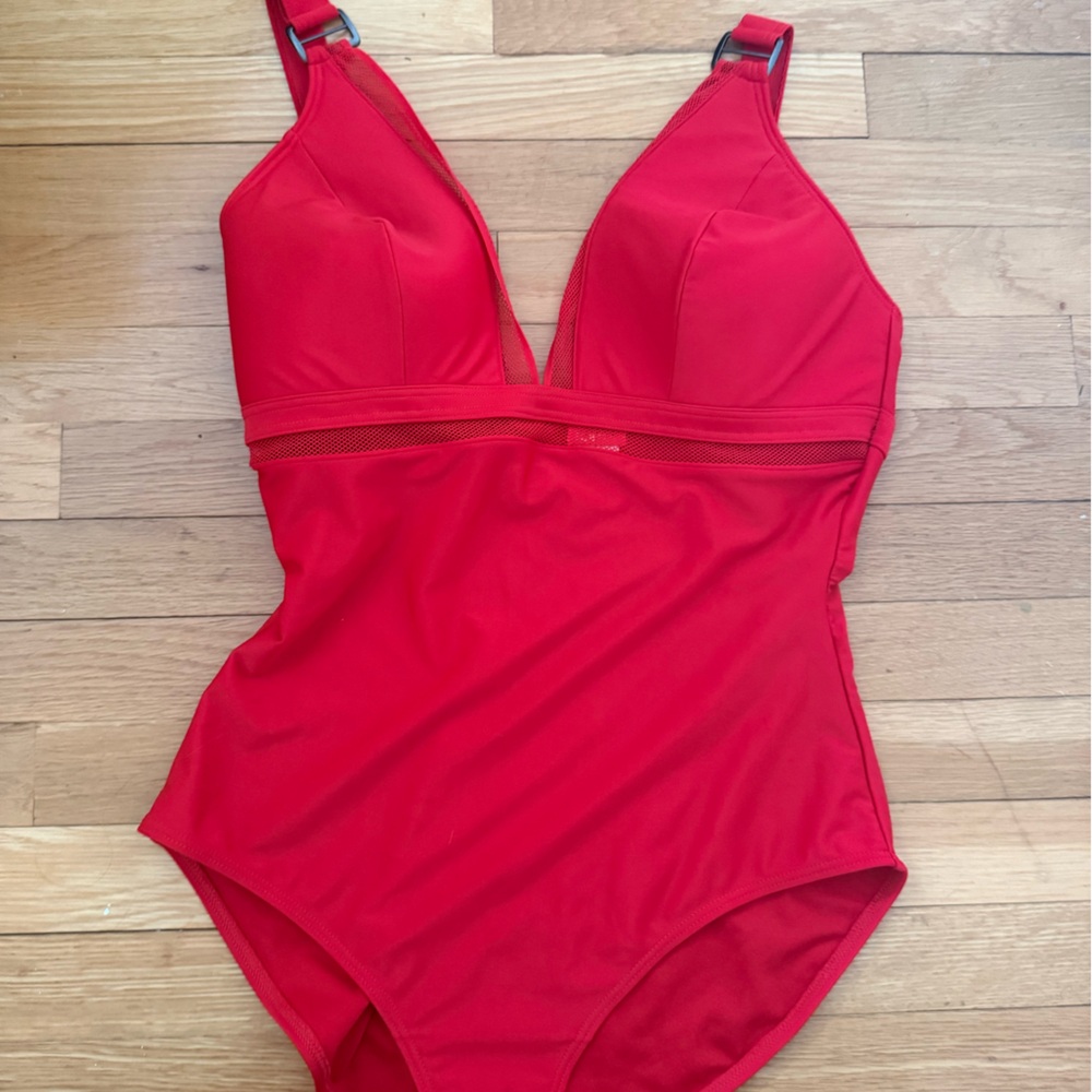 NWT Resort River Island One-Piece Swimsuit with Mesh Accents